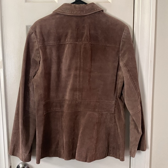 i.e. Relaxed Brown Leather Jacket Size M - Picture 4 of 12